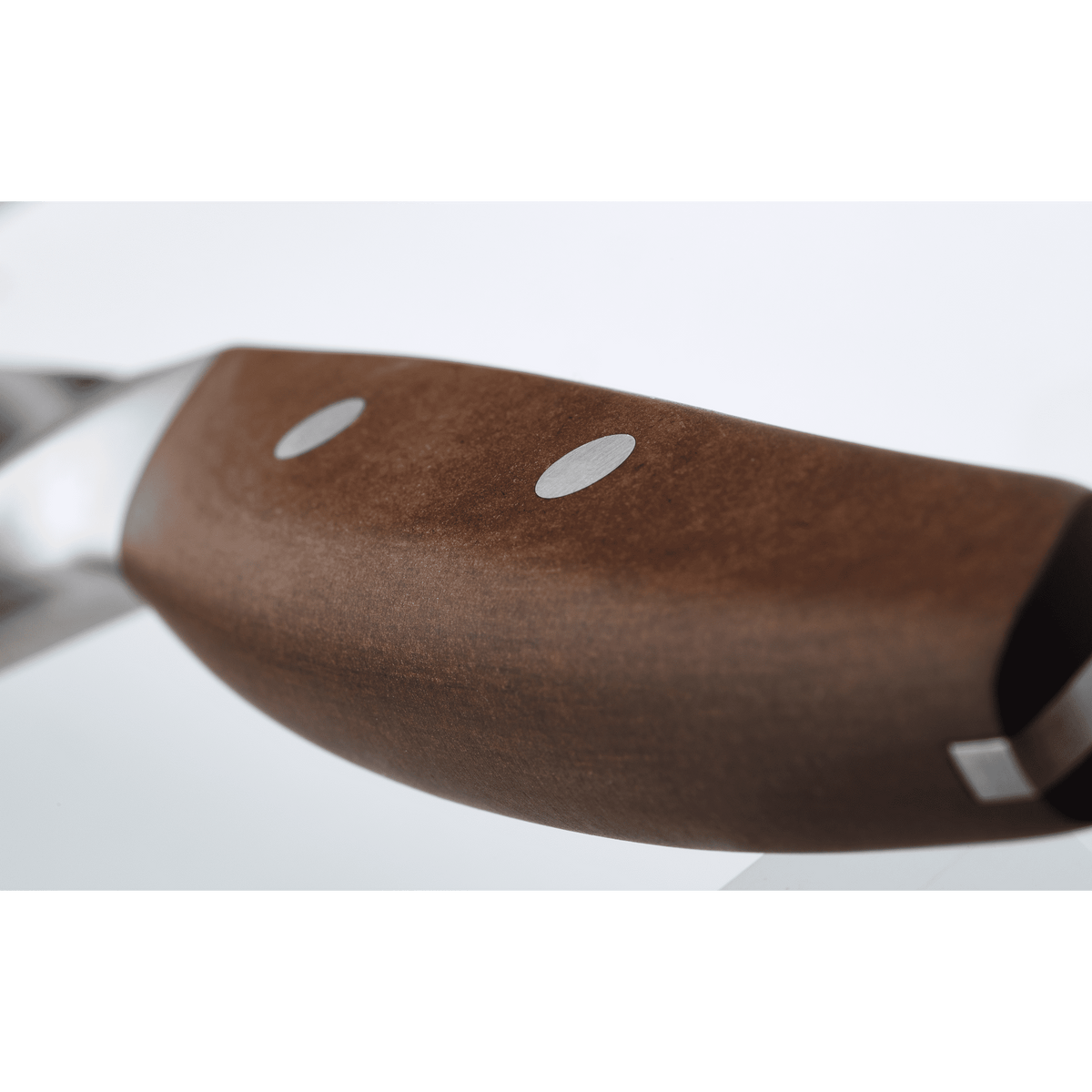 Epicure 6" Chef's Knife with a smooth, polished wooden handle featuring durable rivets for a comfortable and secure grip.