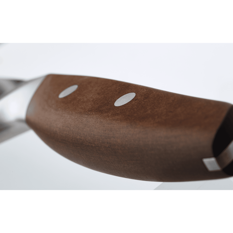 Epicure 6" Chef's Knife with a smooth, polished wooden handle featuring durable rivets for a comfortable and secure grip.
