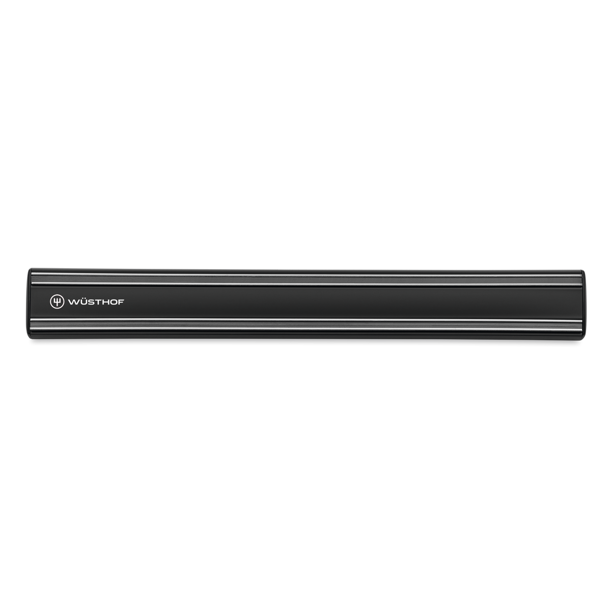 14" Magnetic Holder in sleek black with WÜSTHOF logo, designed to securely store and display German knives in the kitchen.
