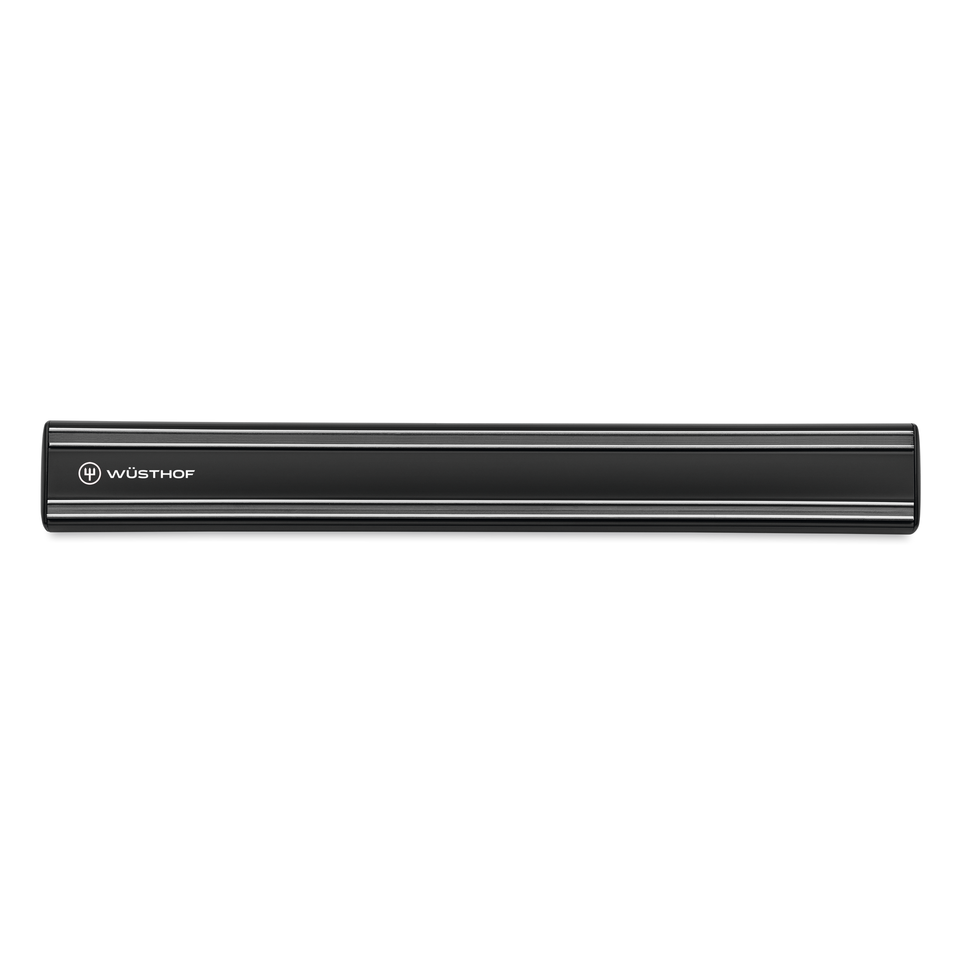 14" Magnetic Holder in sleek black with WÜSTHOF logo, designed to securely store and display German knives in the kitchen.
