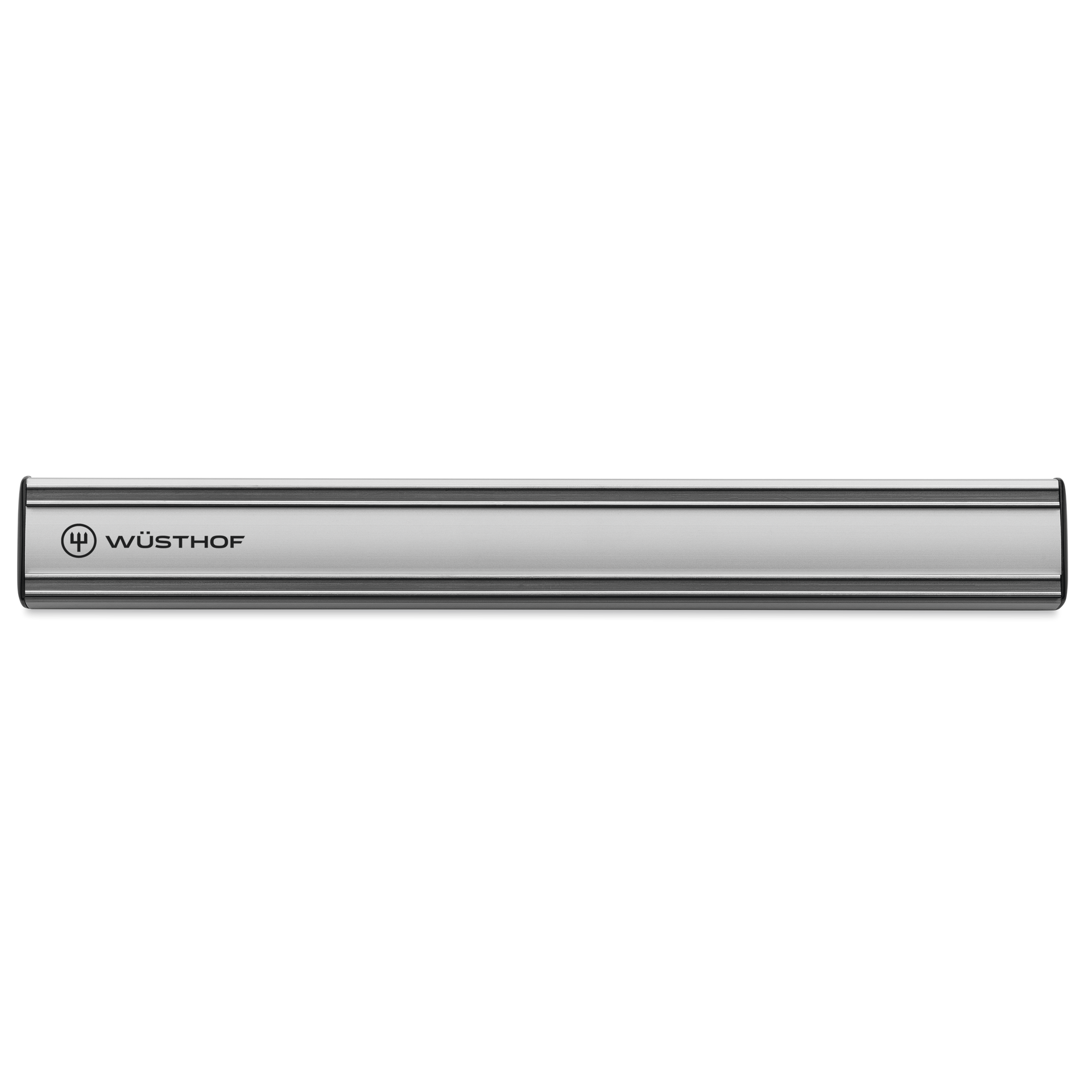 14" Magnetic Holder featuring sleek stainless steel construction with the WÜSTHOF logo for secure and convenient knife storage in kitchens.