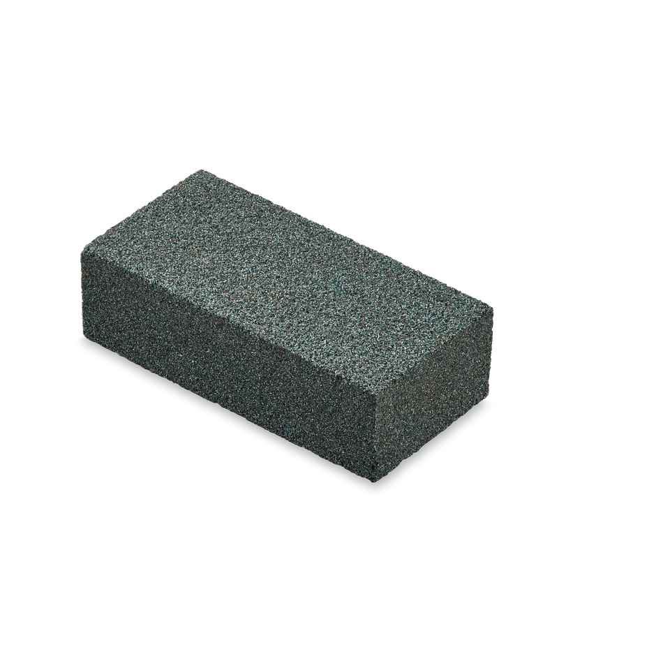 Rectangular gray Reshaping Stone with coarse textured surface, designed for restoring and refining the edge of forged kitchen knives.