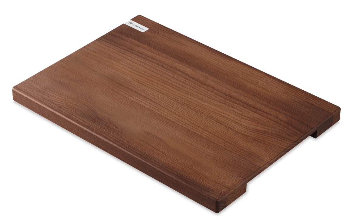 Heat-Treated Beech Cutting Board with a rich, smooth wood surface and precision edges for durable and stylish kitchen prep.