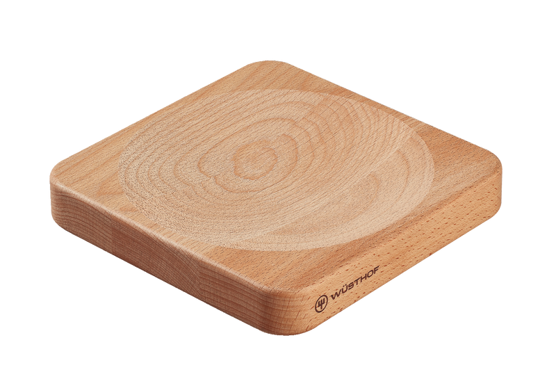 Mincing Board crafted from durable, light-colored wood with rounded edges and subtle grain patterns, featuring the WÜSTHOF logo for kitchen use.